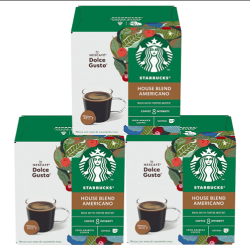 Starbucks Americano House Blend by Nescafe Dolce Gusto Coffee Pods, 36 Pods