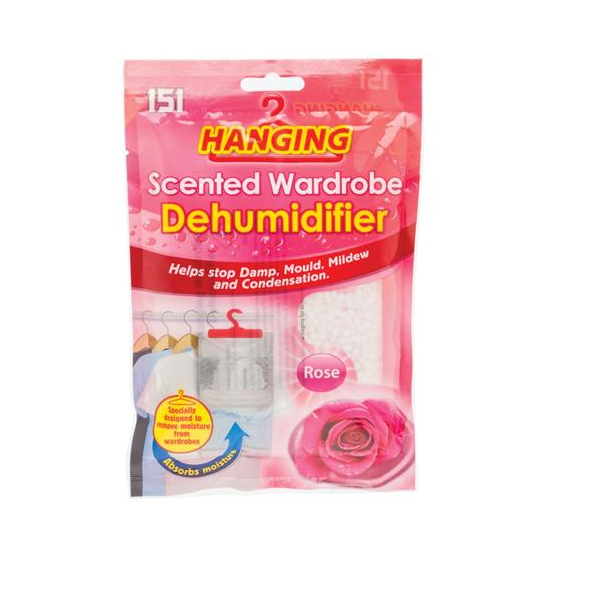 151 Hanging Scented Wardrobe Dehumidifier Rose 180g