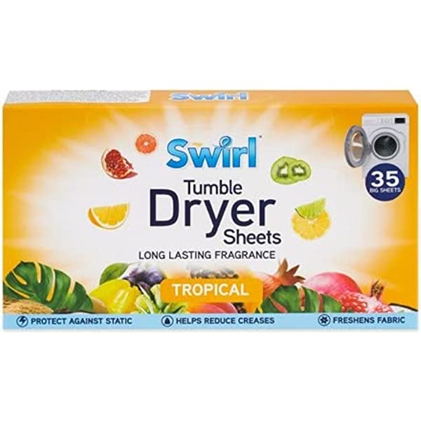 Swirl Tumble Dryer Sheets Tropical Scent 35 Pack