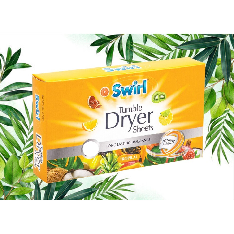 Swirl Tumble Dryer Sheets Tropical Scent 35 Pack