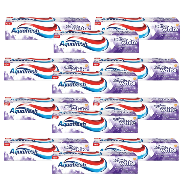 Aquafresh Active White Toothpaste 12 x 100ml