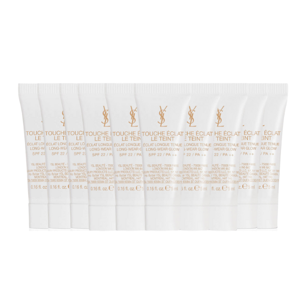 YSL Touche Eclat Le Tient Long-Wear Glow Foundation - B90 Beige 10 x 5ml Tubes