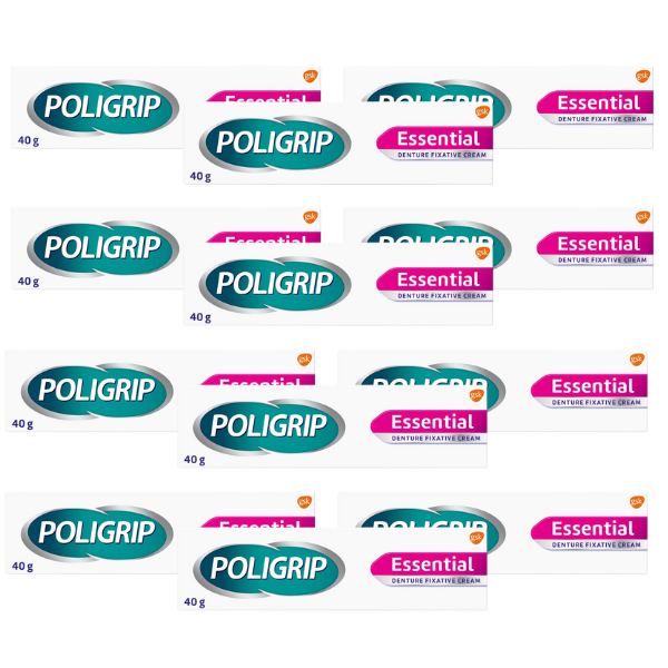 Poligrip Essential Denture Fixative Cream 12 x 40g
