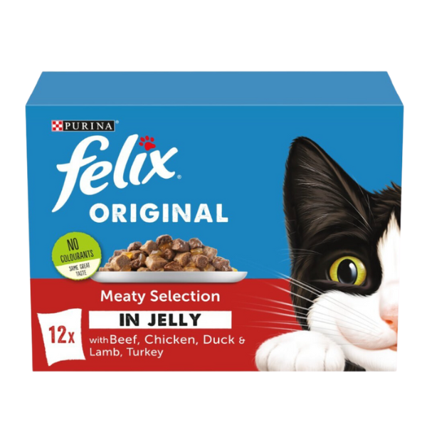 Felix Original Meaty Selection in Jelly 12 x 100g (1.2kg)