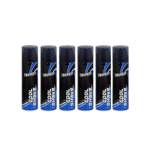 Insette Shaving Foam Cool Shave Feel Fresh Aluminium Tin (6x 250mls)