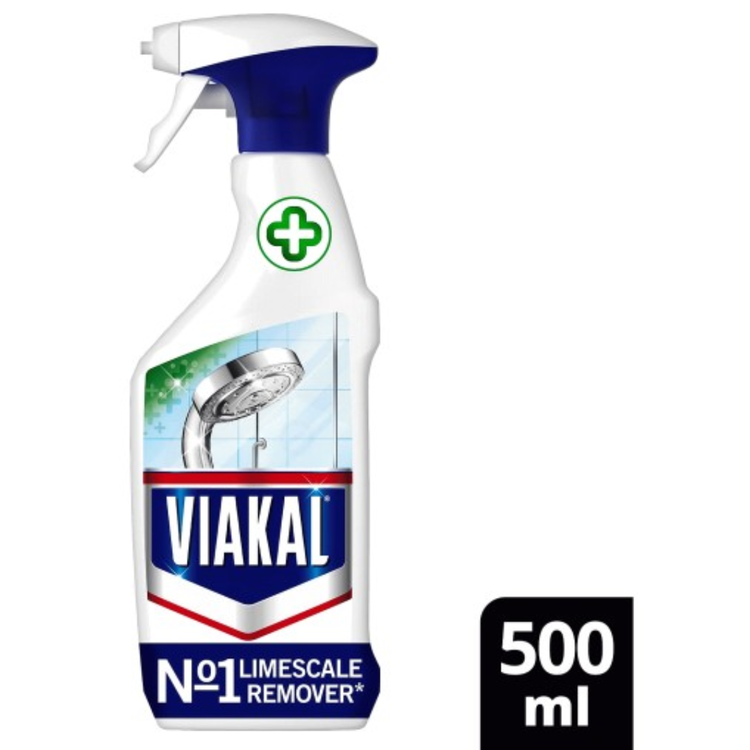 Viakal 3 in 1 Disinfectant Bathroom Limescale Remover Spray 10 x 500ml
