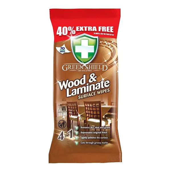 Green Shield Wood & Laminate Wipes 70pk