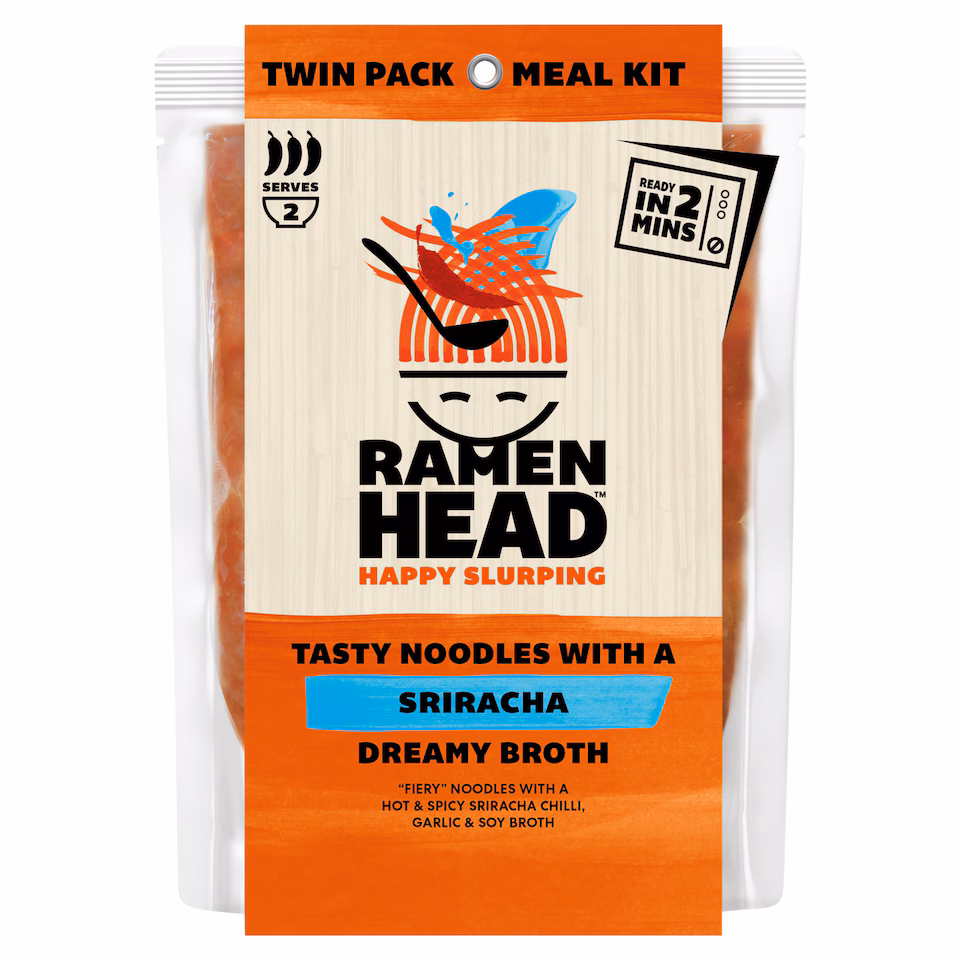 Ramen Head Noodles Kit Sriracha Flavour, 2 Servings