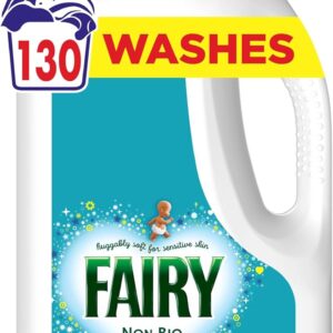 Fairy Platinum Non Bio Washing Liquid Laundry Detergent, 130 Washes
