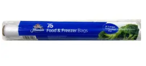 Mammoth Food & Freezer Bags 75 Bags