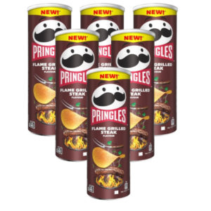 Pringles Flame Grilled Steak Flavour 165g X 6