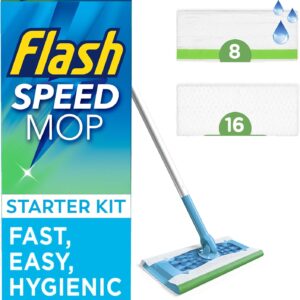 Flash Speedmop Floor Cleaner Starter Kit (8 Wet + 16 Dry Pads)