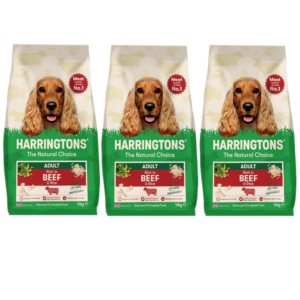 Harringtons Complete Dry Adult Dog Food Beef & Rice 4kg (Pack of 3)
