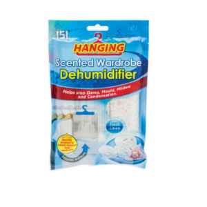 151 Hanging Scented Wardrobe Dehumidifier Fresh Linen 180g