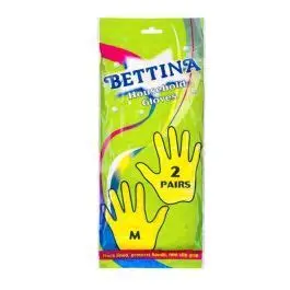 Bettina Household Rubber Gloves - 2 Pairs Size Medium