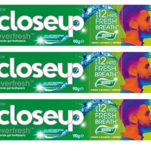 Closeup Everfresh Fluoride Gel Toothpaste Menthol Paradise 90g (x3 Boxes)