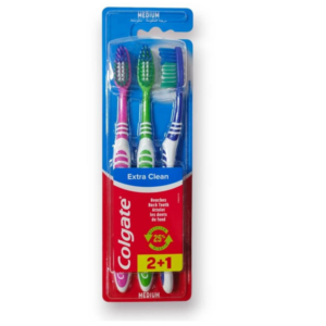 Colgate Extra Clean Medium Toothbrush 3pcs