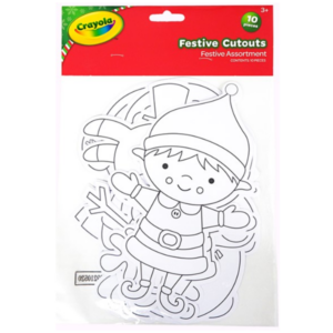 Crayola Festive Colouring Sheet Cut-outs 10 Pieces