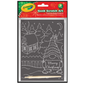 Crayola Gonk Scratch Art Festive Assortment 5 Pieces