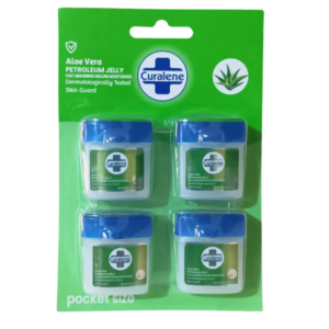 Curalene Aloe Vera Petroleum Jelly 4 x 10ml Pocket Size Pots