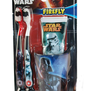 Disney Star Wars Firefly Dental Gift Set 2 x Toothbrush Toothpaste 75ml & Beaker