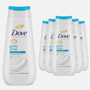 Dove Gentle Scrub Shower Gel (6 x 225ml)