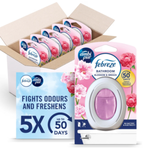 Febreze Bathroom Air Freshener Blossom & Breeze (5 x 7.5ml)