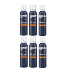 Gillette Pro Sensitive Shave Mousse Scented 240ml (x6 Tins)
