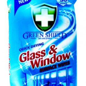 Green Shield Quick Drying Glass & Window Surface Wipes 70 Large Wipes