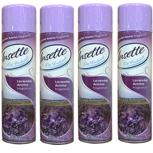 Insette Lavender Aroma Fragrance Air Freshener Room Spray 6x300ml EXP AUGUST2026
