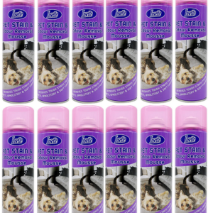 Insette Pet Stain & Odour Removal Mousse Tough On Stains (12x 500ml Large Tins)