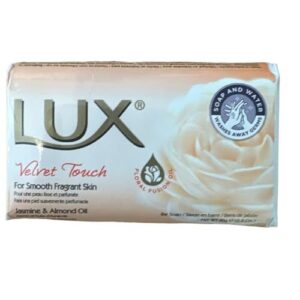 LUX Velvet Touch Beauty Soap Bar – Indulgent Skincare for Face, Hands & Body – Enriched for Smooth, Radiant Skin – Gentle Daily Bath & Shower Soap w/Fresh Fragrance – Men & Women – 80g x 12
