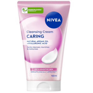 NIVEA Caring Cleansing Face Cream Wash, 150ml