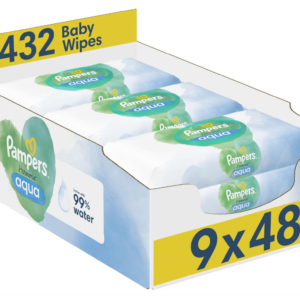 Pampers Harmonie Aqua Baby Wipes 9 x 48 Wipes, 432 Wipes
