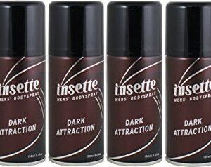 x6 Insette Dark Attraction Mens Deodorant Body Spray 150ml